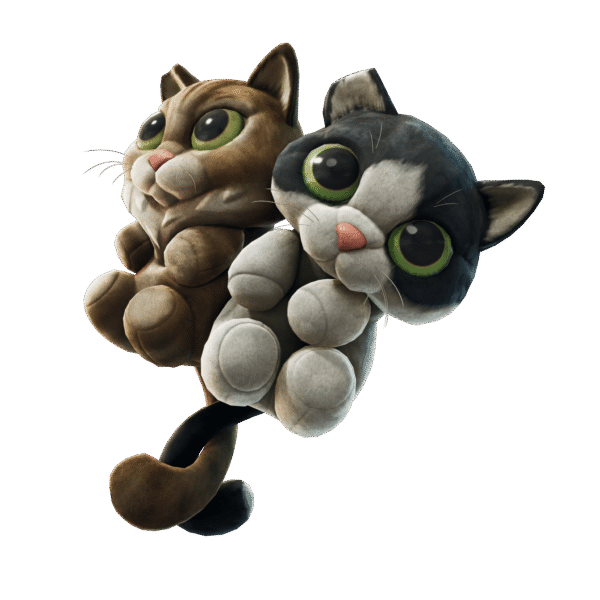 Peluches de Mookie y Maple