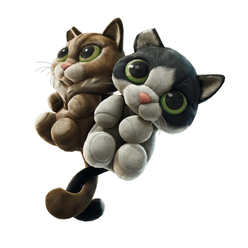 Peluches de Mookie y Maple